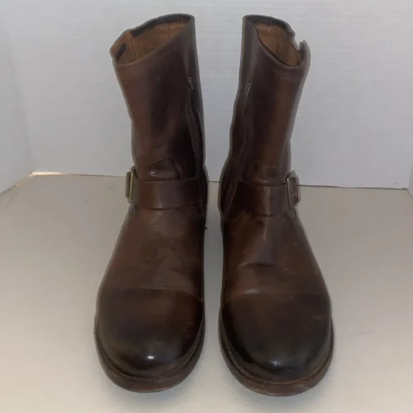 Frye Vicky Engineer Chocolate Brown Leather Boot Size 11 B - Picture 2 of 15